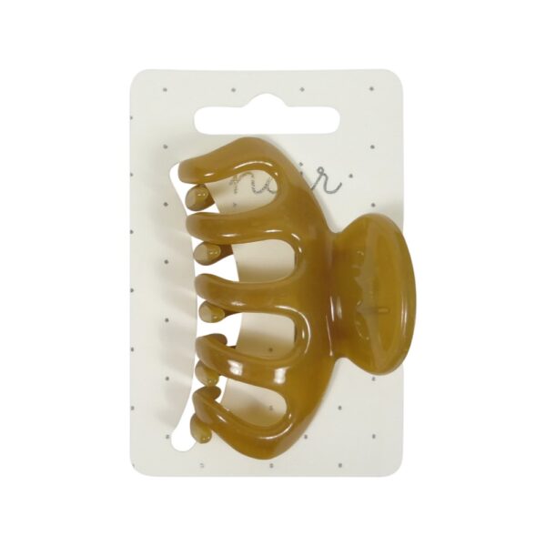 Haarklem 7.0cm Glans Bruin