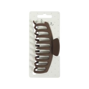 Haarklem 11.0cm Ronde Tanden Donkerbruin